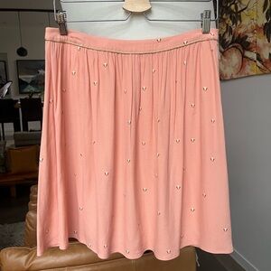 Des Petit Hauts Theonie Peach Print Skirt